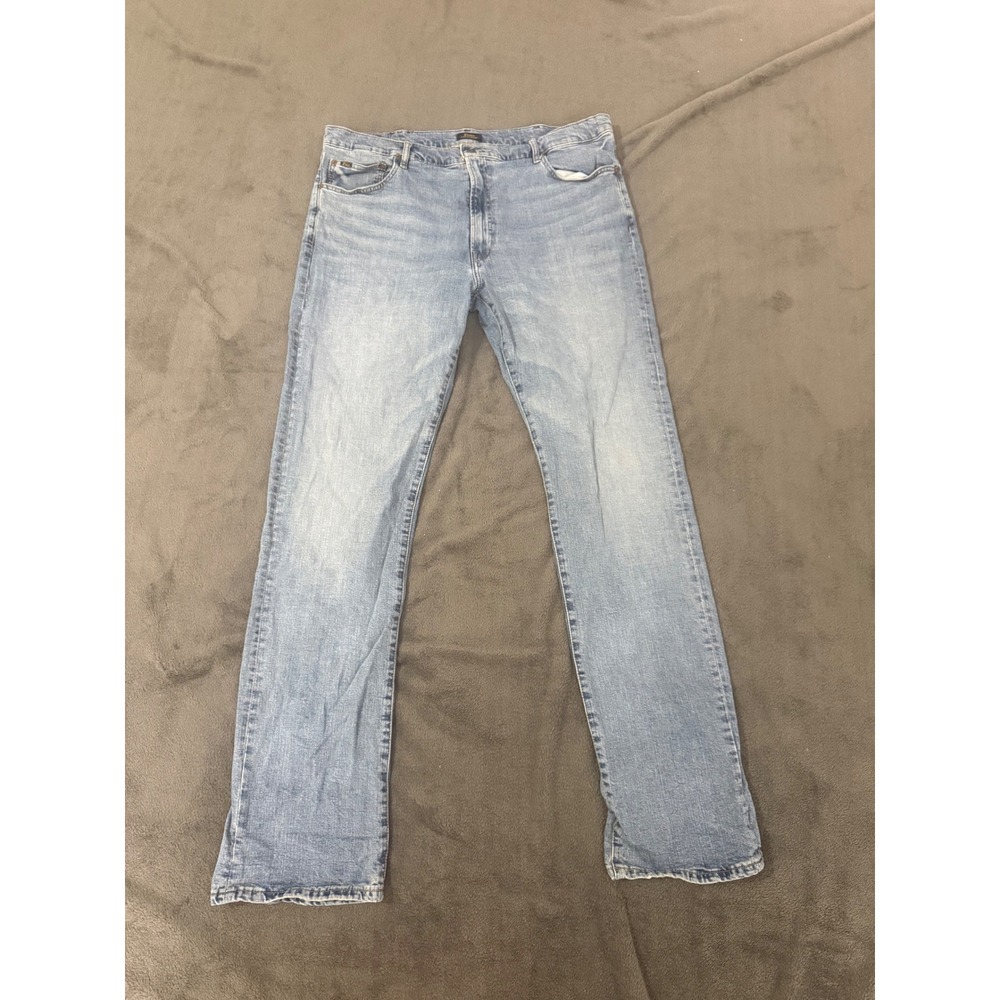 Polo Ralph Lauren Sullivan Slim Jeans Light Wash Blue Denim 42x38 Stretch Mens